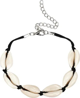 Produktbild von Böhmisches Kauri-Muschel-Charm-Armband, gewebt, für Damen, verstellbarer Armreif, Schmuck, Geschenk-Schwarz