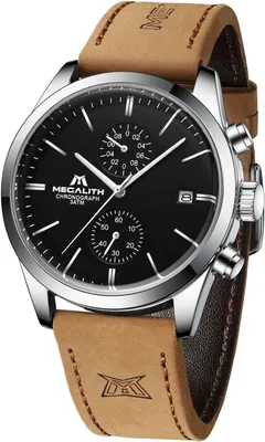 Produktbild von Herren Sportuhr Analog Digital Chronograph Wasserdicht LED Datum Wecker Edelstahl Große Armbanduhr für Männer