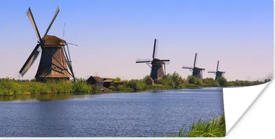 Produktbild von MuchoWow® Poster Niederlande - Mühle - Wasser 120x60 cm - Bild