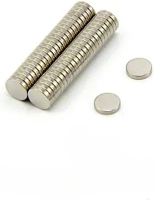 Obrázok produktu pre Neodymové magnety - 5 mm x 1 mm - 50 kusov - strieborné - silná priľnavosť
