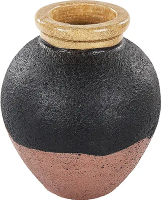 Image de Vase décoratif en terre cuite 31 Noir Or Daulis Lumarko !