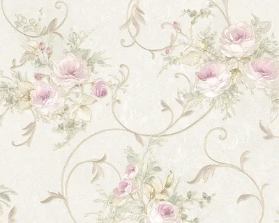Produktbild von A.S. Création Tapete Romantica 3, creme grau rosa, 10,05 m x 0,53 m, Vinyl auf Vlies, scheuerbeständig, gut lichtbeständig, restlos trocken abziehbar, Blumenmuster Klassik, Matt-Glanz-Effekten, Musterrapport 53/26 cm, für Wohnzimmer, Flur, Büro, Küche, Schlafzimmer, 304202