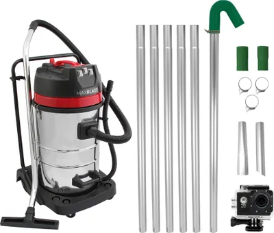 Produktbild von 80L Nass- & Trocken Staubsauger, 7,5m Dachrinnenstangen, Kamera