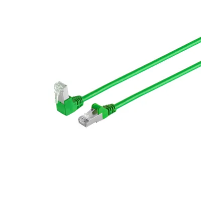 Obrázok produktu pre Kábel cat 6 S/FTP PIMF šikmo-priamy zelený 0,25 m