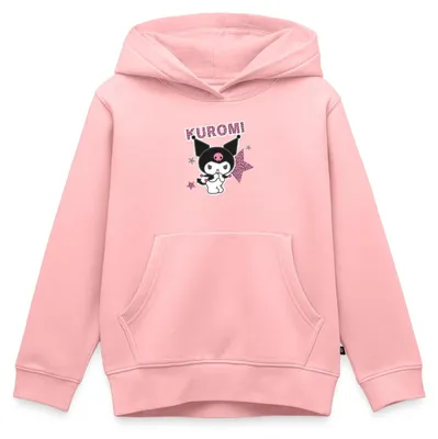 Produktbild von Spreadshirt Kuromi Mit Schriftzug Leo Stil Kinder Premium Hoodie, 146/152 (10 Jahre), Rosa