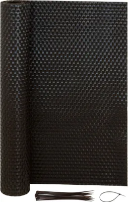 Produktbild von Jardinion Sichtschutzmatte Rattan Optik 1 x 5m Dunkelbraun Sichtschutz, geeignet als Terrassen, - Gartenzaun und Balkon Sichtschutz, inkl. Kabelbinder