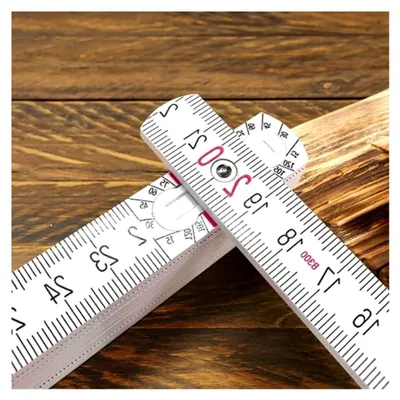 Produktbild von Personalisiertes 2 Meter Zollstock mit Namen und Spruch, Geschenk für Handwerker und Heimwerker (weiß)