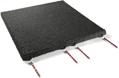 Produktbild von Fallschutzmatten Schwarz 50x50x3cm inkl. 3 Verbinder