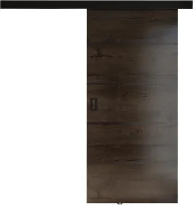 Produktbild von KIER FURNITURE Schiebetür Komplettset WERDI PLUS Sliding Door, Raumteiler Schiebetür Esche Dunkel 106x205x1,6 cm