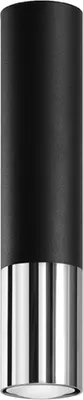 Produktbild von Deckenleuchte LOOPEZ schwarz/chrom 1xGU10 10W Stahl 29x6x6cm Sollux Lighting