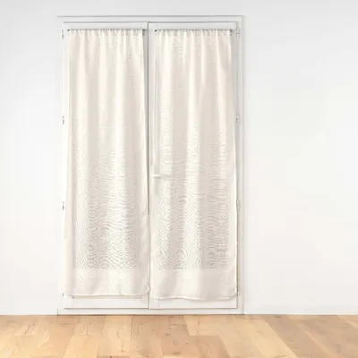 Immagine prodotto di Due tende Haltona, colore bianco, aspetto simile al lino, tessute