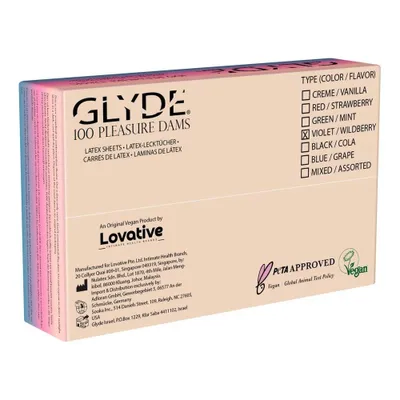 Obrázek produktu pro Prezervativy - 100 kusů, latexové, barva: fialová (Wildberry) | GLYDE