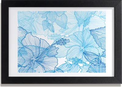 Produktbild von Bild 30x20 MDF-Rahmen, Wandkunst Hawaii-Blumen