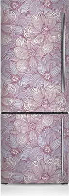 Produktbild von Kühlschrankmagne Kühlschrank Magnetfolie Dekoration 70x190 cm - Doodle-Blumen.