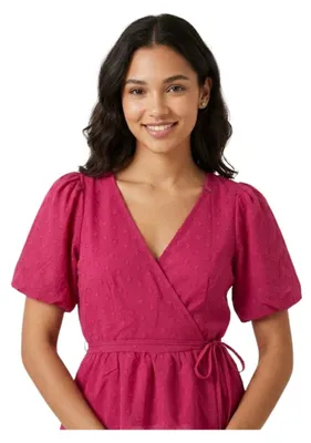 Produktbild von Naf Naf Damen Bluse Fanny Top locker Umschlag atmungsaktiv XS
