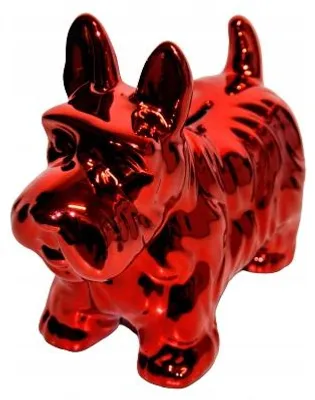 Image de Tirelire Chien Rouge Ewax H19cm