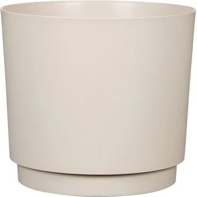 Zdjęcie produktu dla Okrągła donica – GARDEN ID – Plano – średnica 25 cm – pojemność 7 l – wysokość 22 cm – ciepła biel