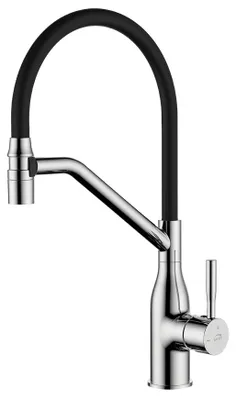 Produktbild von Spülenarmatur verchromt flexibler U-Auslauf modernes Design