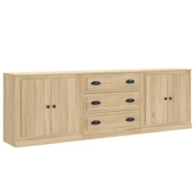 Produktbild von Sideboards 3 Stk. Sonoma-Eiche Holzwerkstoff