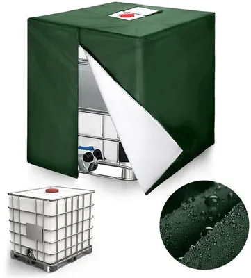 Produktbild von IBC-Wasserdeckel Wasserfest - UV-beständig - Staubdicht - Regenfest - 210D Oxford-Stoff - Maße 120x100x116 cm - Wasserwannenabdeckung