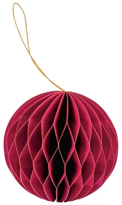 Immagine prodotto di set di 12 eleganti decorazioni per albero di Natale Origami in rosso