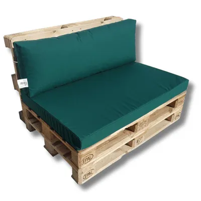 Image de Coussins pour Canapé Palette 120x60 cm avec fermeture éclair verte
