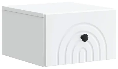 Image de Cabinet de chevet mural avec tiroir Blanc 33 x 34,5 x 20 cm