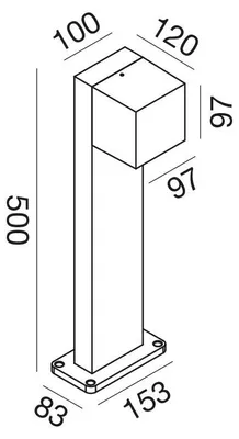 Produktbild von 10-W-LED-Pollerleuchte GES2311, Einzelstrahl, Farbtemperatur 3000 K/4000 K/6500 K, verstellbarer Lichtkegel, anthrazitfarbenes Aluminium-Druckgussgehäuse – Gealuce