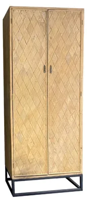 Produktbild von Vitrinenschrank Icons aus Ulmenholz 210cm - Gold