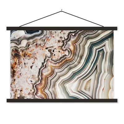 Produktbild von MuchoWow® Textilposter Edelstein - Marmor - Natur - Abstrakt 120x80 cm mit schwarzem Rahmen - Wanddeko