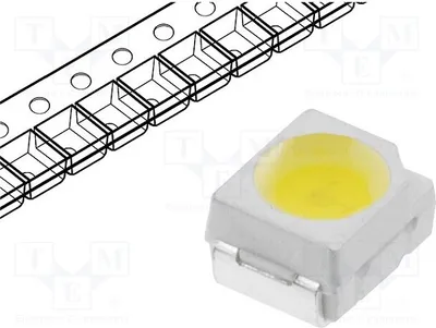 Obrázok produktu pre 5 LED, 2100 ÷ 3000 mcd, 120°, teplá biela, 20 mA, SMD 3528, PLCC2, 2,8 ÷ 3,4 V, OF-SMD3528WW, LED dióda