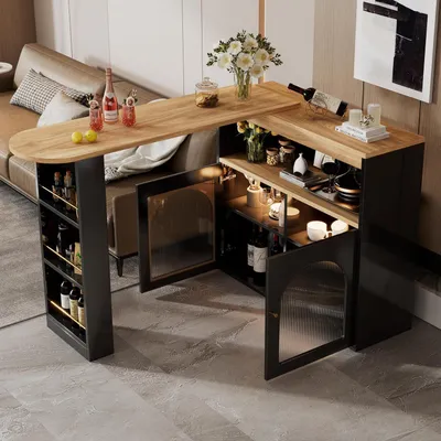 Obrázok produktu pre Skladací jedálenský stôl s úložným priestorom, kuchynský stôl s možnosťou rozšírenia, zásuvka, odkladacie plochy, čierna farba, rozmer 138x102 cm