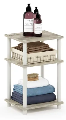 Produktbild von Furinno JUST 3-stufiger werkzeugloser Nachttisch, Sonoma-Eiche