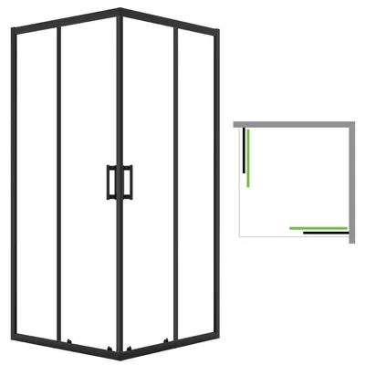 Immagine prodotto di Laveo DESNA box doccia quadrato 80x80 cm JKD_786K