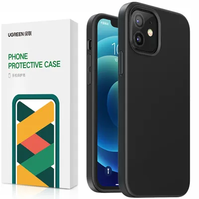 Produktbild von Ugreen Schutzhülle Silikon Gummi Flexible Silikonhülle Iphone 12 Mini Schwarz