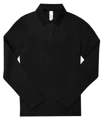 Produktbild von B&C - "My Polo 180" Hemd für Damen, Langärmlig LT3182 (M) (Schwarz)