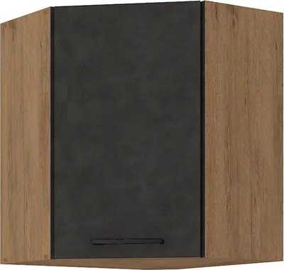 Produktbild von Vigo Eckhängeschrank 60x60 cm Eiche Lancelot Matera Grau Küchenzeile Einbauküche
