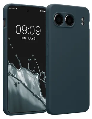Produktbild von kwmobile Hülle kompatibel mit OnePlus Nord 4 5G - Hülle Silikon gummiert - Handyhülle - Handy Case in Dunkler Schiefer