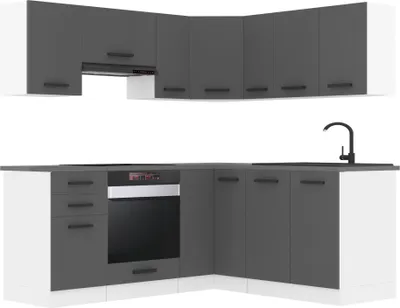 Kitchenette Coin Cuisine R-Line Vicco Gris Noble - Meuble De Cuisine Équipée Neuf