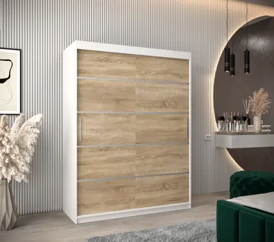 Obrázek produktu pro MINIO Šatní skříň 150 cm VERONA 1 Bílá / Sonoma