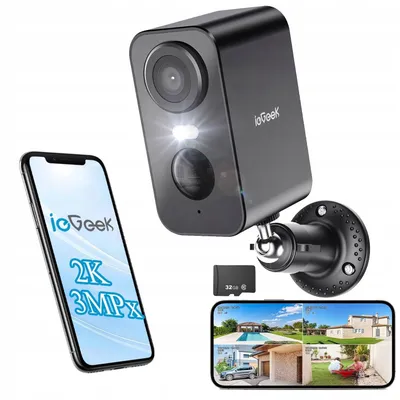 Produktbild von ieGeek 2K WLAN Outdoor Kamera mit 32GB SD-Karte