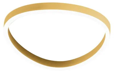 Image de Plafonnier Ecaris P/P 38W+8W Led 2200-2300Lm Cct 3000K/4000K Dimmable En Aluminium Or Brossé - Gealuce