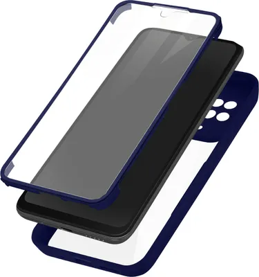 Produktbild von Avizar, Rundum-Schutzhülle mit Silikon Bumper für Xiaomi Redmi 10C, Blau