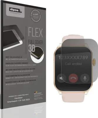 Produktbild von Full Cover Privacy Blickschutzfolie für Haulvean Smartwatch 1.91 Zoll 2025 Folie Anti-Shock