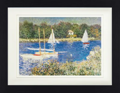 Produktbild von Claude Monet Gerahmtes Bild Mit Edlem Passepartout | Wand-Bilder | Im Bilderrahmen - Das Seinebecken Bei Argenteuil, 1874 (30 x 40 cm)