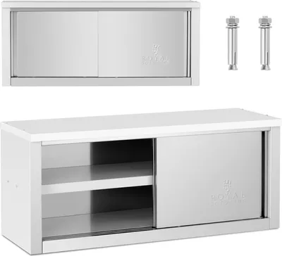 Produktbild von Expondo Royal Catering Edelstahl Hängeschrank - 1200 x 400 x 500 mm - 65 kg Tragkraft pro Fach -