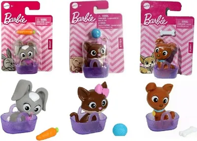 Produktbild von Mini BarbieLand Haustiere mit Zubehör Hund, Katze oder Hase unsortiert