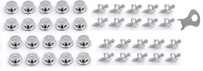 Produktbild von TENAX®-Set Edelstahl Schraube Ø 3,4 mm 9mm & Oberteil bis 2mm,1 Schlüssel, bis 2mm Plane & Abdeckungen Camper & Boot Größe: 10er Set