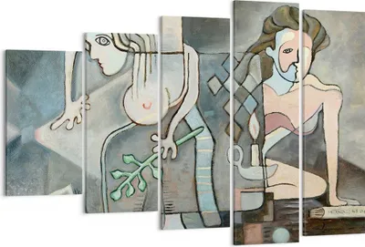 Produktbild von Bild auf Leinwand - Leinwandbild - Abstraktion modern - 150x100cm - Wand Bild - Wanddeko - Leinwanddruck - Bilder - Kunstdruck - Wanddekoration - Leinwand bilder - Wandkunst - EG150x100-3740