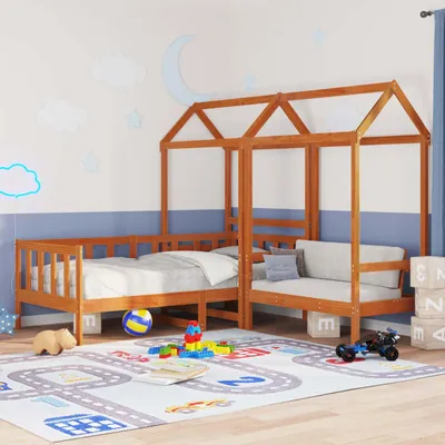 Obrázok produktu pre Maison Exclusive - Sada denného lôžka Voskovohnedá 90 x 200 cm Masívne borovicové drevo
